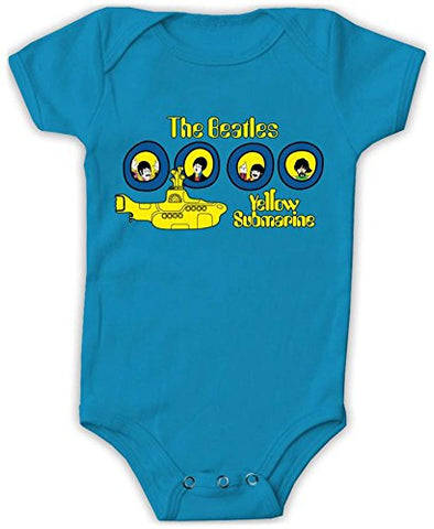 The Beatles Yellow Submarine Portholes Onesie Babywear Size 0-6 Months