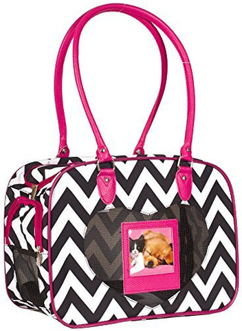 Pink Chevron Print Wholesale Dog Pet Carrier
