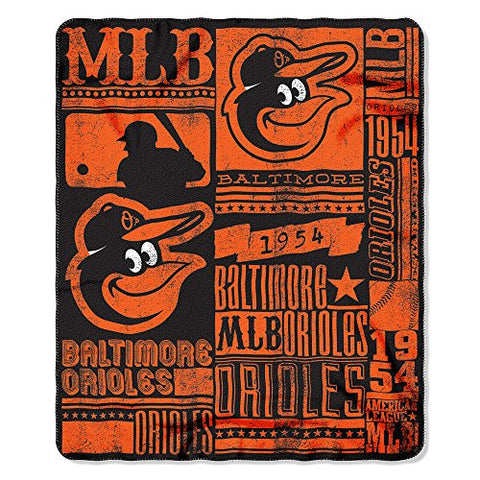 Baltimore Orioles MLB "Strength" Fleece Throw, 50”x 60”