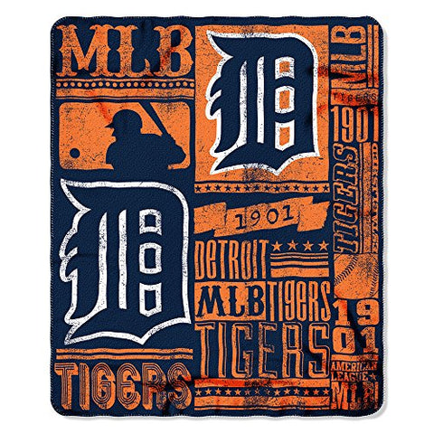 Detroit Tigers MLB "Strength" Fleece Throw, 50”x 60”