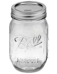 1 Ball Mason Jar with Lid - Regular Mouth - 16 oz
