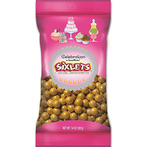 Shimmer Gold Sixlets Peg Bag (14 oz)