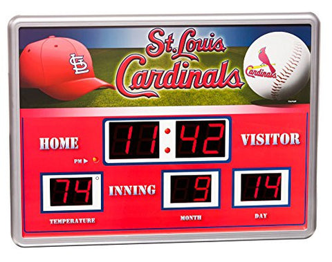 14"x19" ScoreBoard/Clock/Therm-St. Louis Cardinals
