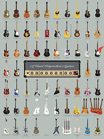 A Visual Compendium of Guitars, 18"x24"