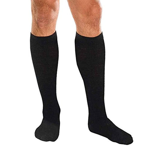 Cushioned Support Socks for Men & Women 20-30mmHg Black, Medium