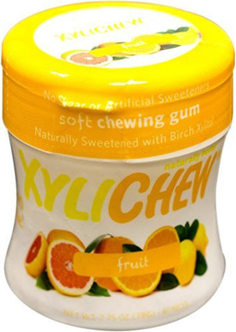 XyliChew Xylitol Gum - Fruit - 60 pc. jar
