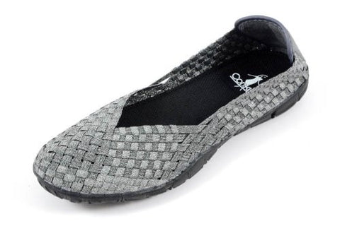Sidewalk Women's Flat Shoes - Pewter Size 11