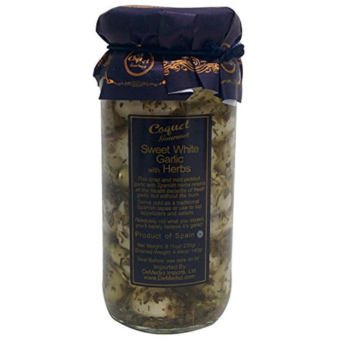 Coquet Sweet White Garlic Cloves With Herbs 8.7 oz