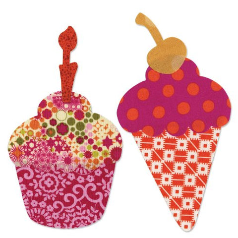 Sizzix Bigz L Die - Cupcake or Ice Cream Cone w/Cherry & Candle