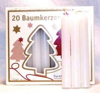 1/2" White Chime Candle 20 Pack, 4" x 1/2"