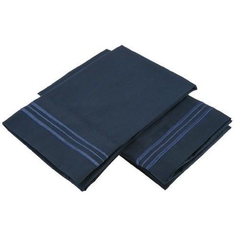 Pillow Cases for 1800 Collection, Navy Blue Standard
