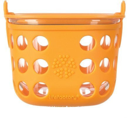 Lifefactory Glass Food Storage, 2 Cup, Orange