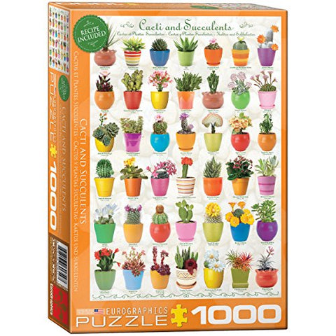 Cacti & Succulents 1000 pc 10x14 inches Box, Puzzle