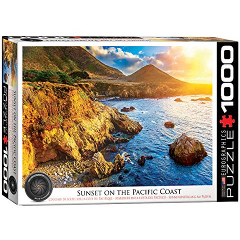 Sunset on the Pacific Coast 1000 pc 10x14 inches Box, Puzzle