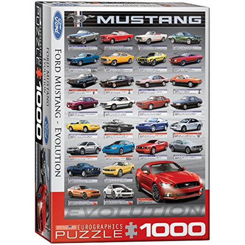 Ford Mustang Evolution 50th Vertical 1000 pc 10x14 inches Box, Puzzle