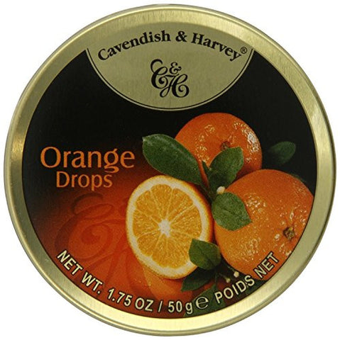 Orange Fruit Drops in Tin, 1.75 oz