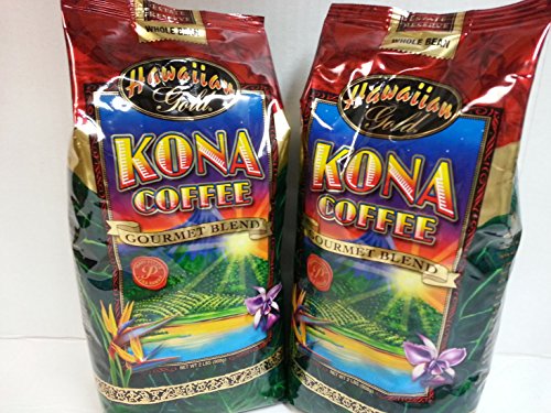 Hawaiian Gold, Kona Blend Whole Bean, 2 Lb