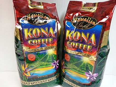 Hawaiian Gold, Kona Blend Whole Bean, 2 Lb