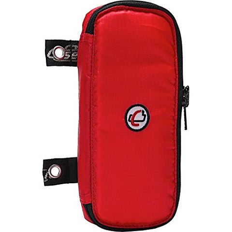 Case-it The Pouch Zippered Pencil Case with Grommets, Red