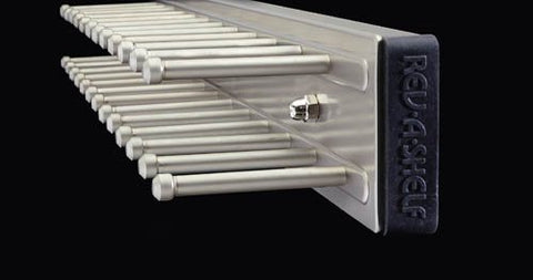 14" Tie Rack Pull-Out, Side Mount Satin Nickel 2-1/2" W x 14" D x 1-7/8" H
