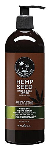 16oz Earthly Body Hemp Seed Hand & Body Velvet Lotion - Guavalava