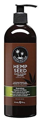 16oz Earthly Body Hemp Seed Hand & Body Velvet Lotion - Guavalava