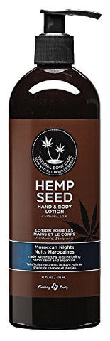 16oz Earthly Body Hemp Seed Hand & Body Velvet Lotion - Moroccan Nights