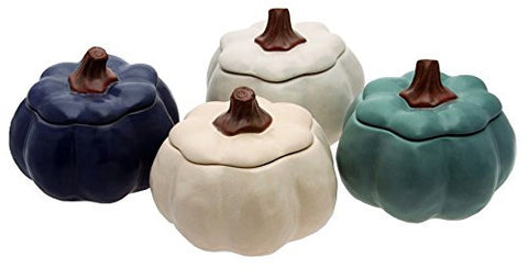 Artisanal Harvest - Pumpkin Stoneware Soup Bowl 10.0 oz, 4" H x 4½" Dia (Set of 4)