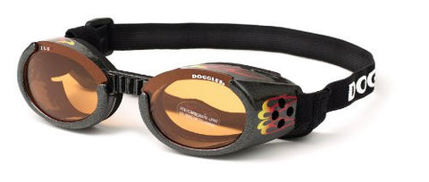 Doggles ILS with Racing Flames with Orange Lens - X-Large