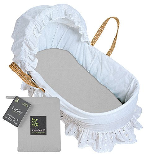 Organic Jersey Bassinet Sheet , 18" x 30" / 46cm x 76cm - Grey