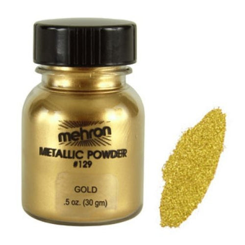 Mehron Glitter Powders - Metallic Gold (0.5 oz/14 gm)