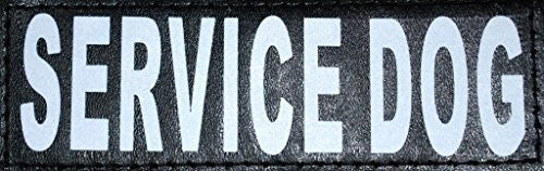 Reflective Removable Patch "SERVICE DOG" S/M (set of 2)