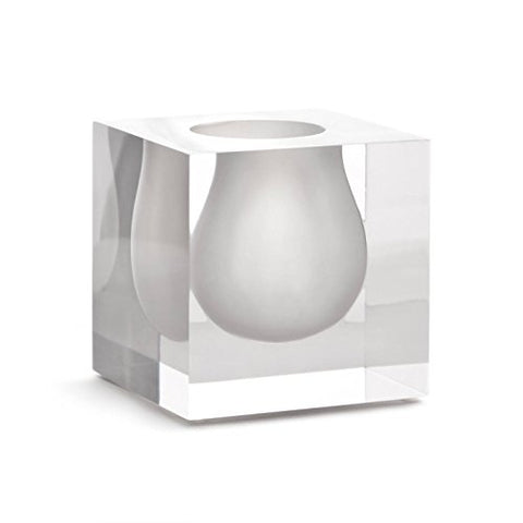 Bel Air Mini Scoop Vase - White 10.2" x 10.2" x 10.2"