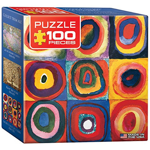 Color Study of Squares, Wassily Kandinsky 100 pc 4x4 inches Box, Puzzle