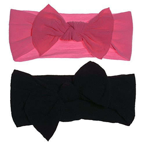 Baby Bling Knot, Hot Pink and Black