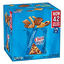 Chex Mix Traditional Snack Bags 36 Count 1.75 Oz