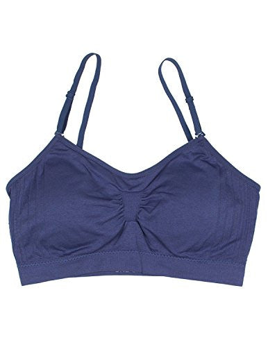 Anemone Women's Bralette Sports Bra Tank Top Cami Convertible Straps One Size (fits regular size XS-L) Midnight Blue