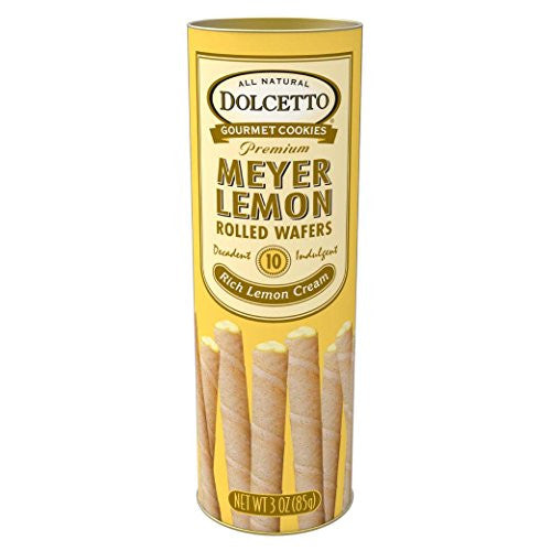 Meyer Lemon Rolled Wafers in Tin, 3 oz