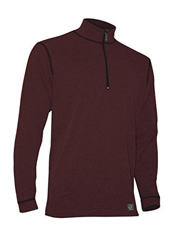 Men's Micro H2 Zip Mock - Brick - Medium