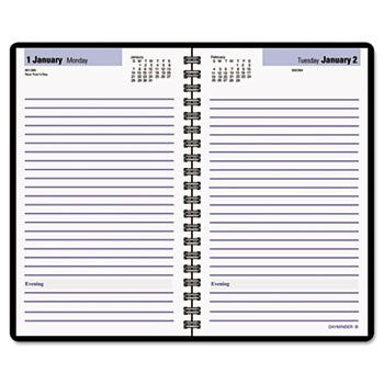 DayMinder 2015 Recycled Daily Planner Book, Black, 4 7/8" x 8"