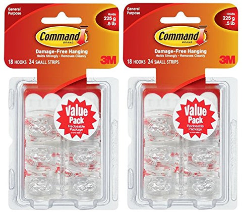 White Hooks with White Strips Value Pack Mini 18 hooks, 24 strips/pk
