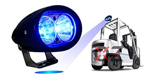 OZ-USA Blue Forklift Led Light Warehouse Safety Warning Lamp Spot Offroad Race 12V 48V, 5.7 x 5.1 x 4.3 inches