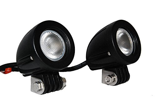 OZ-USA Flood Mini Trail Lights Led Spot Motorcycle Offroad Dual Sport Enduro Fog ATV MX, Black Flood - 9.1 x 3.9 x 2.9 inches