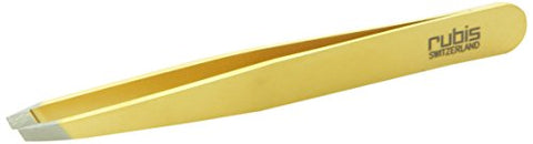 Rubis Gold Tweezer - 3-3/4", Slanted
