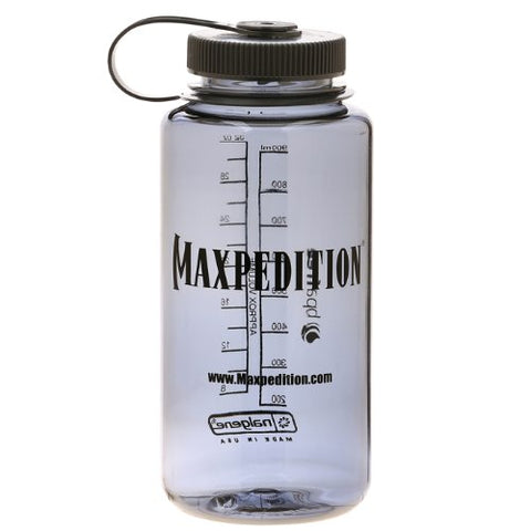 Maxpedition 32 Oz. Wide-Mouth Nalgene Bottle, Dark Gray