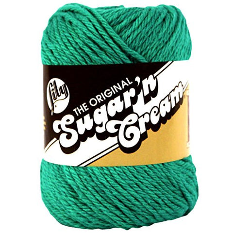 Lily Sugar'n Cream Solid Yarn Mod Green 120 Yards 2.5 OZ