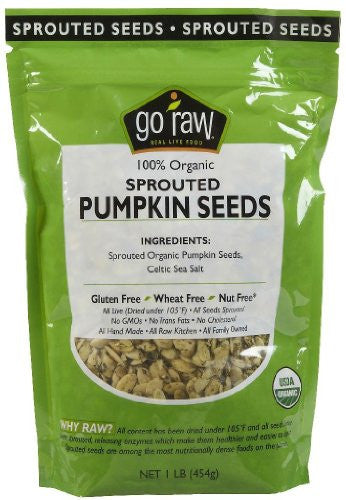 GO RAW Sprouted Seeds Pumpkin w/ Celtic Sea Salt, 16 oz