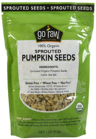 GO RAW Sprouted Seeds Pumpkin w/ Celtic Sea Salt, 16 oz