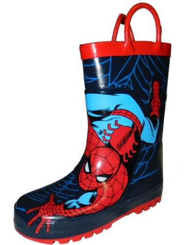 Western Chief Kids Marvel Superhero Rubber Pull On Rain Boot,7 M US Toddler,Red Spiderman.Red Spiderman
