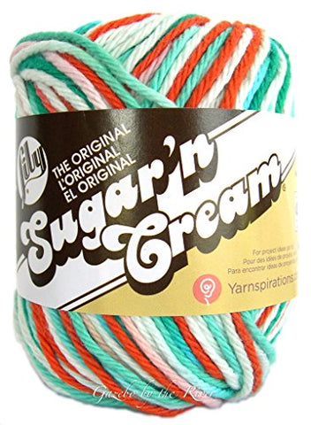 Lily Sugar'n Cream Yarn - Ombre Ahoy 95 Yards 2 OZ